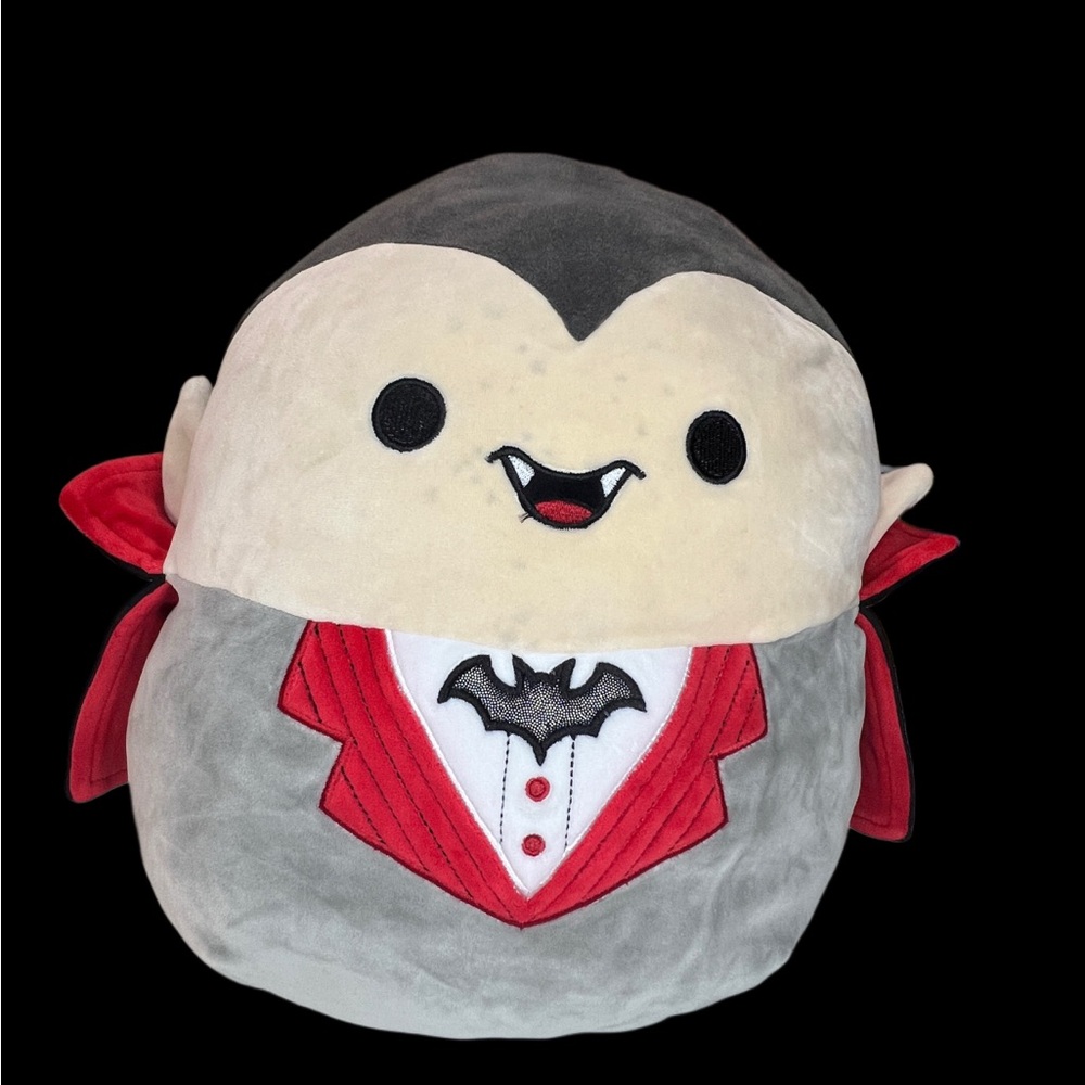 Squishmallows Vampire Plush - Gray and Red